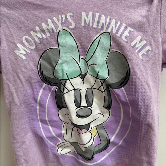 Disney Baby 12M Purple Mommy’s Mini Me Minnie Mouse Short Sleeve Onesie - Picture 2 of 5